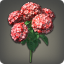 Bouquet d'hortensias rouges
