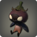 Chevalier aubergine en peluche