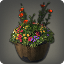Jardinière bas-tonneau en chêne