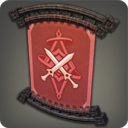 Bannière rouge du conflit