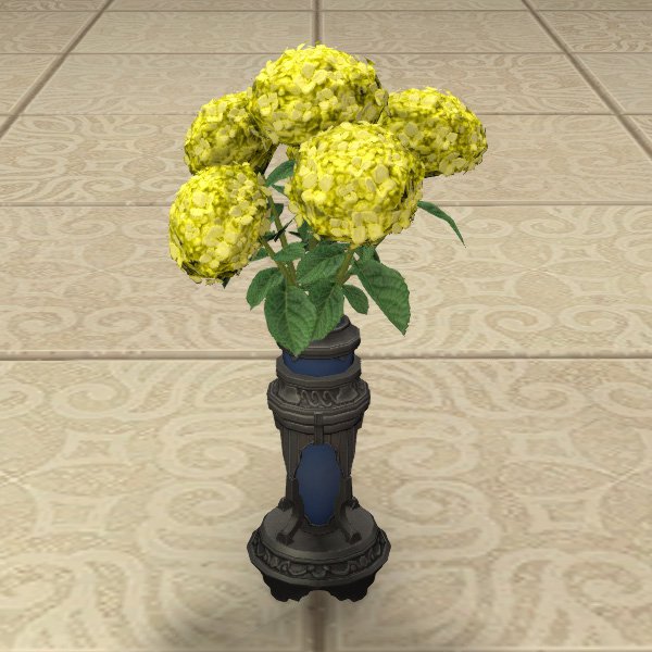 Bouquet d'hortensias jaunes