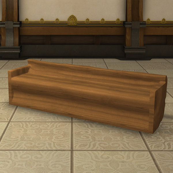 Banc en rondin rustique