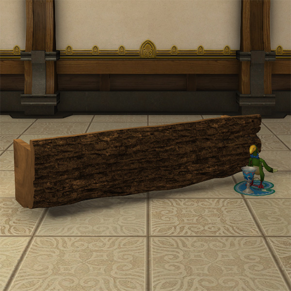 Banc en rondin rustique