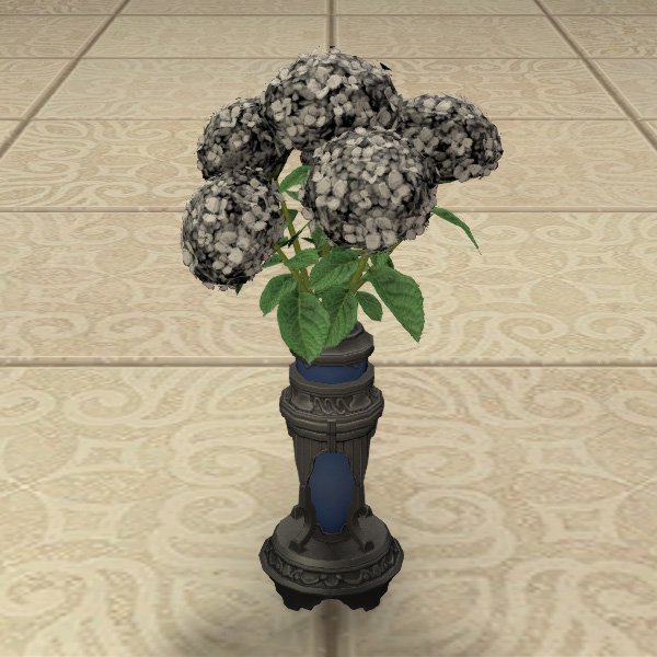 Bouquet d'hortensias noirs