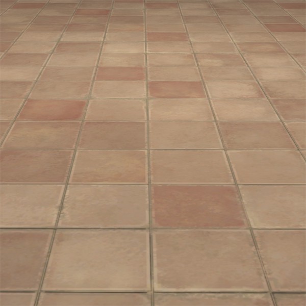 Carrelage rose-orangé