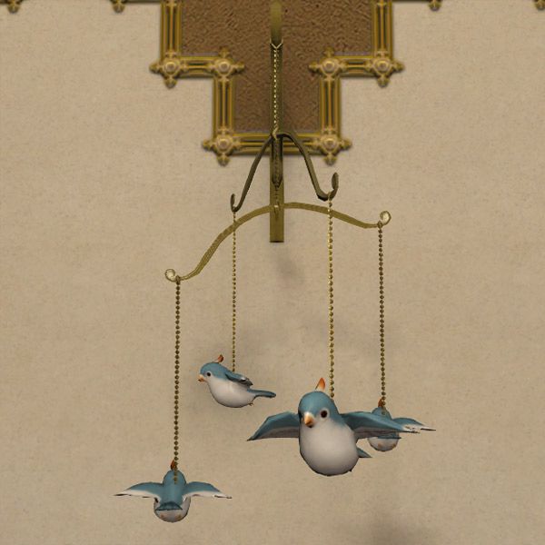 Mobile oiseau bleu