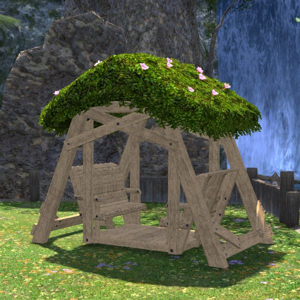 Balançoire de jardin rustique