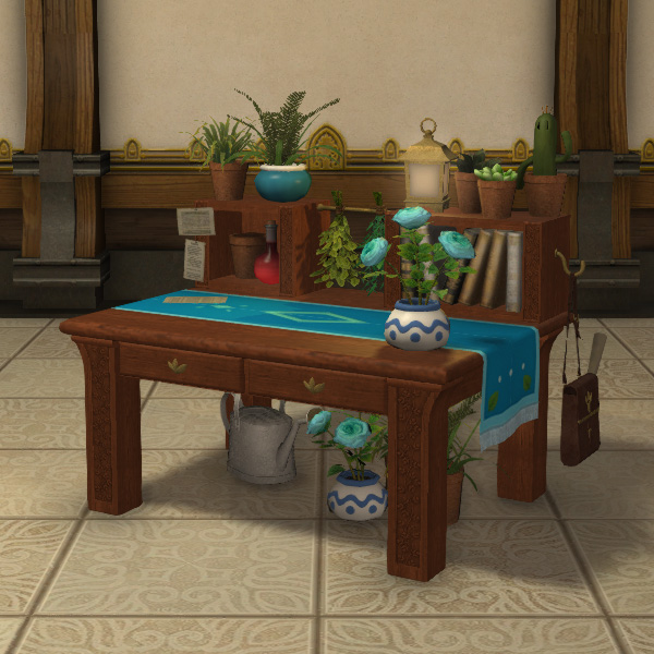 Table de travail de botaniste