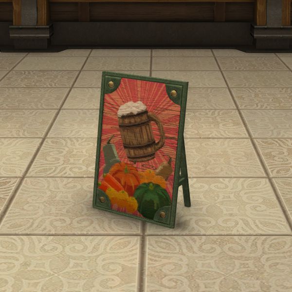 Tableau d'informations : taverne