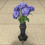 Bouquet d'hortensias bleus