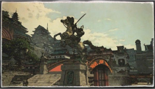 La statue de Zuiko (huile)